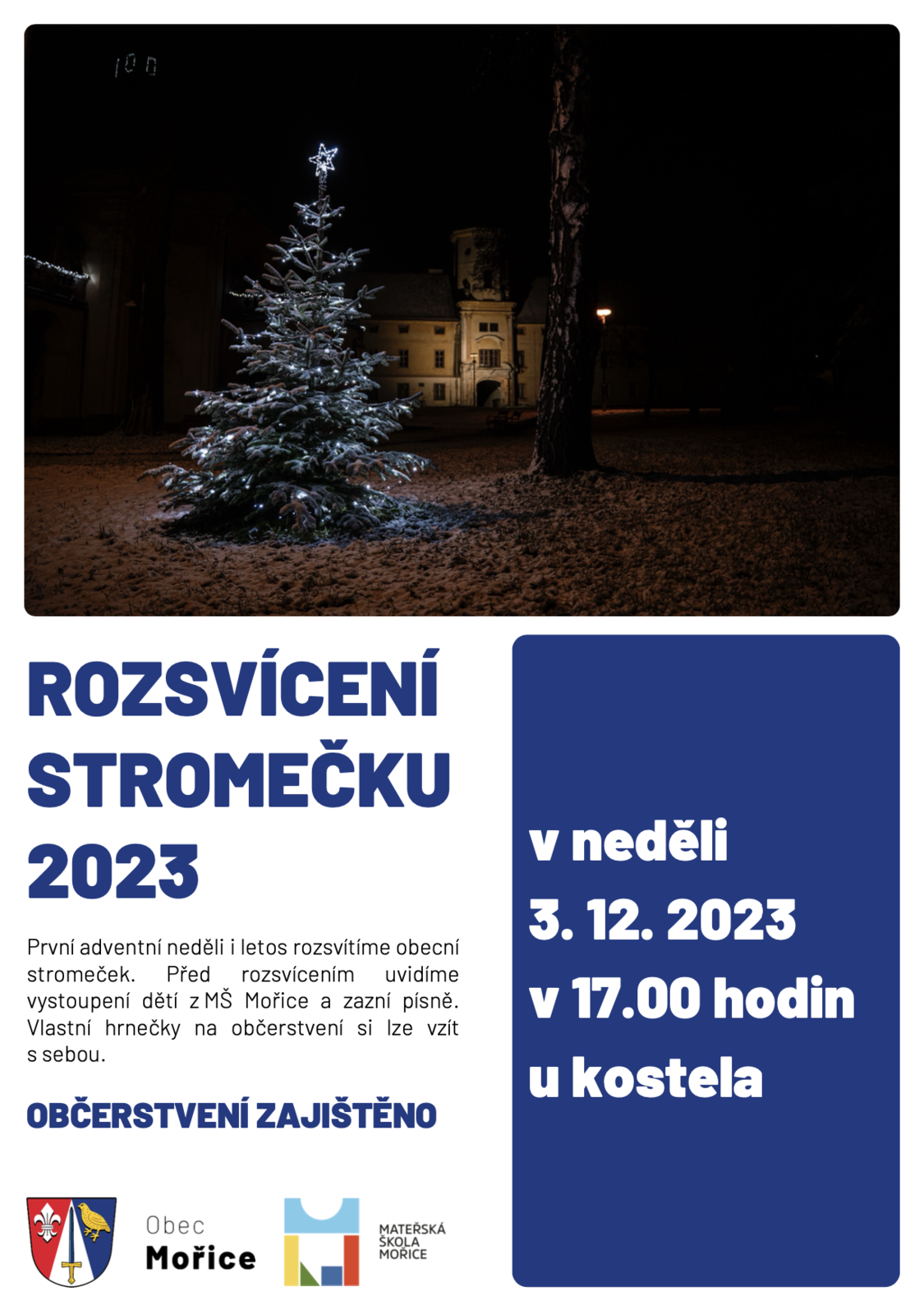 Plakát rozsvícení stromečku 2023